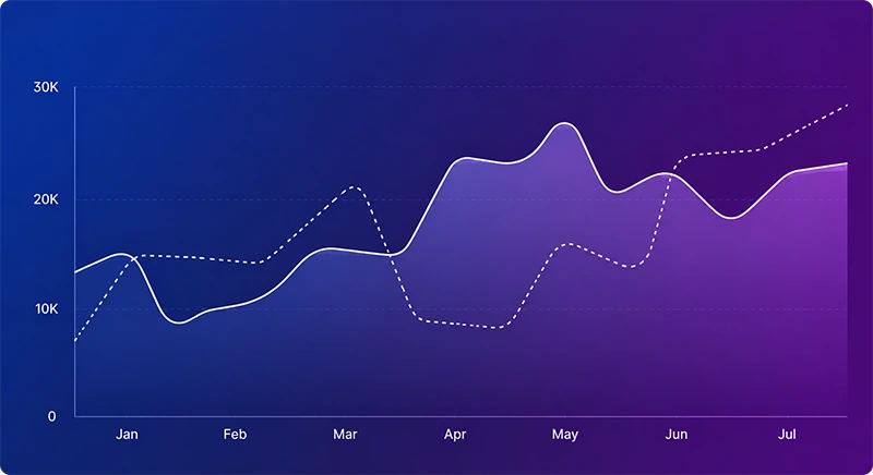 Scalable architecture dark mode illustration