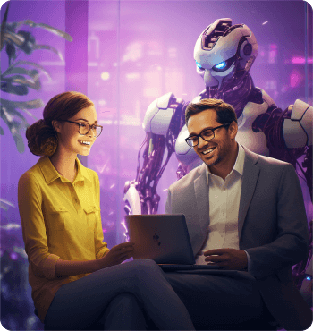 AI and human expert insights collaboration illustration